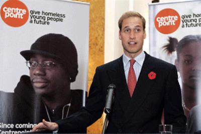 Centrepoint: Prince William is patron of the charity