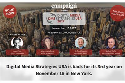 Top US media leaders to speak at Campaign's Digital Media Strategies USA 2017