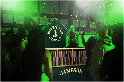 Artist interpretation of the living room in the 'Jameson Open house party' experience