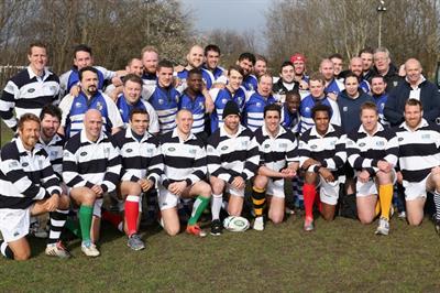 Rugby stars helped out at the grassroots game