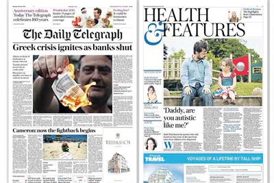 Telegraph: brings back gothic masthead and introduces a new font