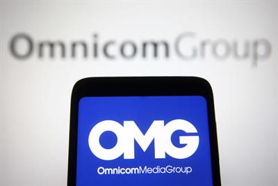 Smart phone screen displaying OmnicomMediaGroup logo