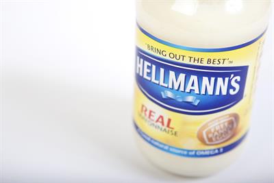 Bottle of Hellmann's mayonnaise