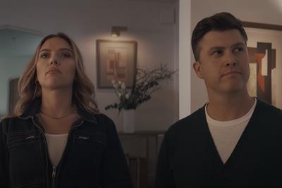 Scarlett Johansson and Colin Jost in Amazon’s Big Game Commercial: Mind Reader