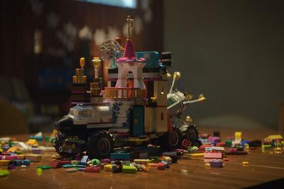 The lego vehicle, still from ad