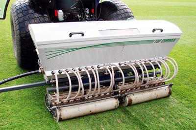 VGR Topchanger: multi-action machine from Campey Turf Care Systems combines aeration and sanding