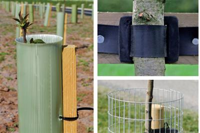 Greentech tree stakes and ties - image: Greentech