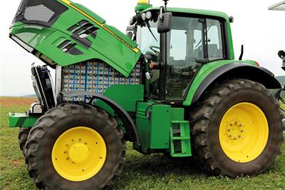 SESAM: battery tractor features two 150kW electric motors in a JD 6R Series chassis - image: John Deere