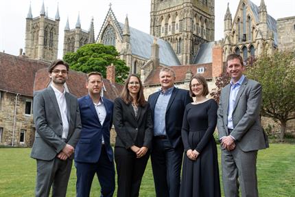 Globe, the specialist town planning team, join Knights (L-R) Oliver Clawson, John Tansur (Knights) ,Venezia Ross-Gilmore Phil Scrafton, Lizzy Spurr, James Rigby