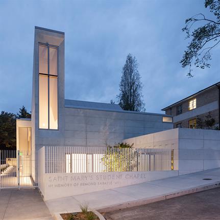 2020 WAN Awards entry: Saint Mary's Student Chapel - Mark Cavagnero Associates