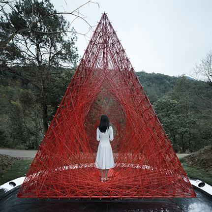 'Shrine of Whatslove': Robots build art inspired structure in carbon fibre