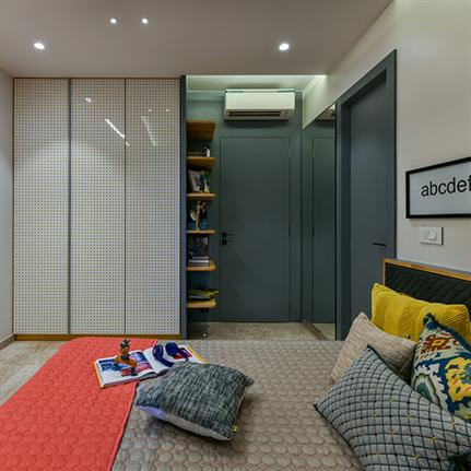 Family home subtly blends traditional Indian forms with British contemporary style
