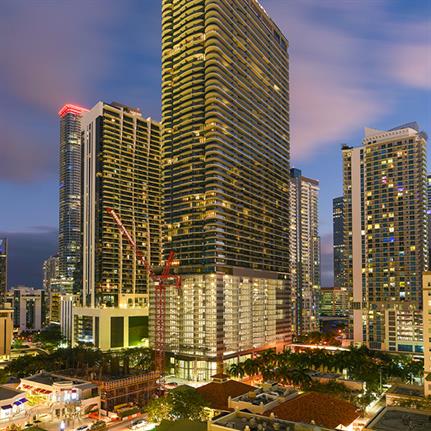Miami’s tallest condominium, the Brickell Flatiron