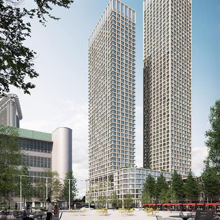 Netherlands’s The Hague and the two towers
