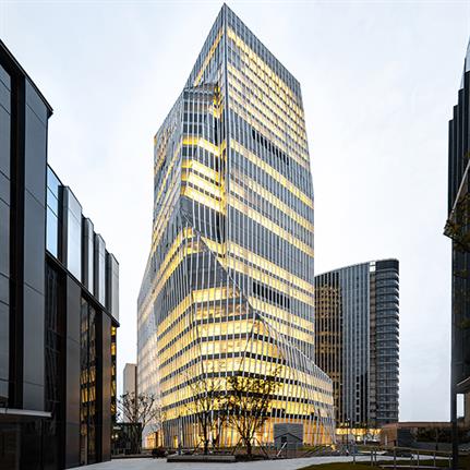 IM Shanghai’s cascading facade adds to the city’s mountainous skyline