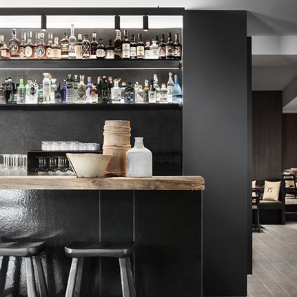 The contemporary wine bar and bistro on the Italian mountainside