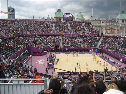 Olympic beach volleyball at Horse Guards Parade
