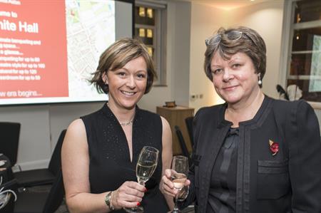 Conference Aston director Lucy Talbot with Aston University vice-chancellor Dame Julia King