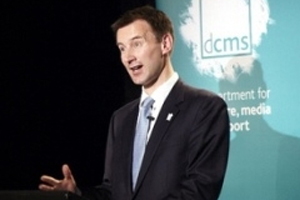 DCMS secretary of state Jeremy Hunt announces business plan