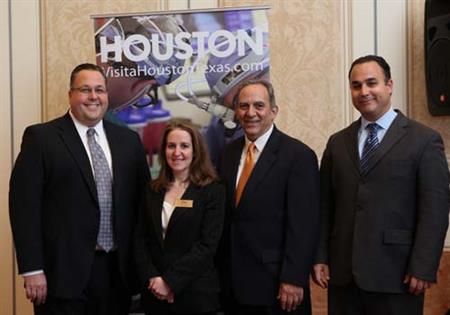 Jorge Franz (Vice President of International Group Sales and Tourism, Greater Houston Convention and Visitors Bureu) Carina Bauer (CEO, IMEX Group) Leonard Mafrica (Senior Association Manager for Kenes Association Worldwide) Daniel Palomo (Deputy Di