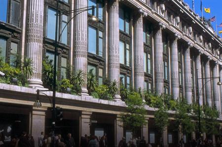 Store front at Selfridges