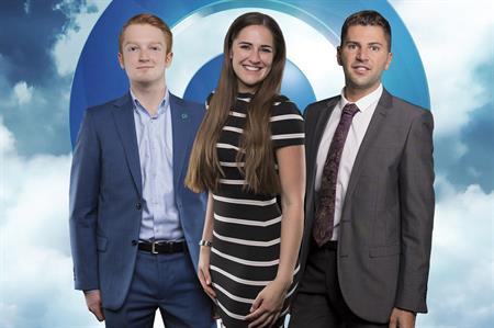 (Left to right) James Jackson, Georgina Williams, Jamie Hunter