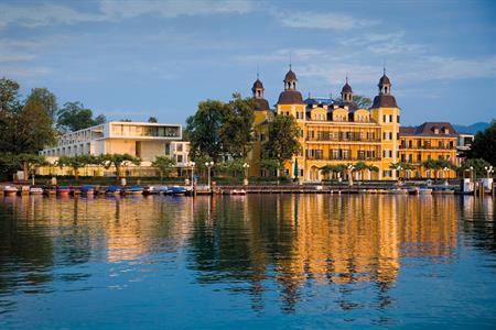 The Falkensteiner Schlosshotel Velden (showing the old and traditional architecture of the city)