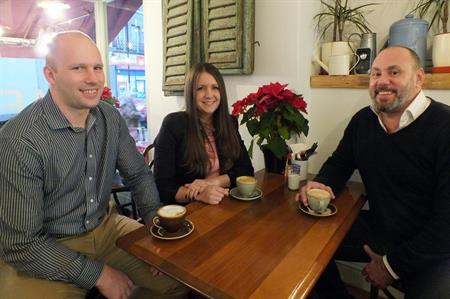 L-R: Arran Cruickshanks, Katie Knight and Mark Scales