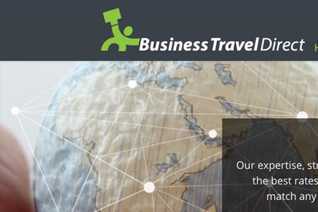 Homepage of Business Travel Direct