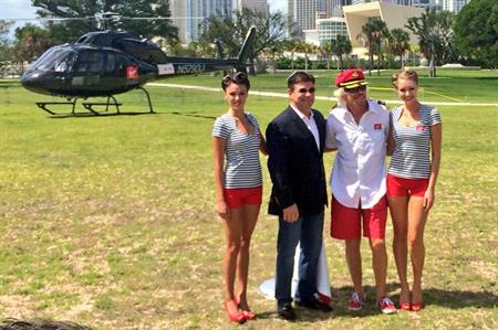 Sir Richard Branson launches Virgin Cruises in Miami (© @HannaBSampson)