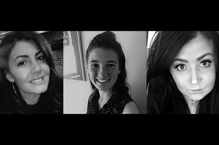 Left to right: Chloe Usher, Becca Haberfield and Chloe Hamilton