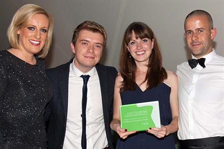 Business Travel Journalism Awards 2014: BBC's Steph McGovern with C&IT's Jack Carter, Alison Ledger and Rob McKinlay