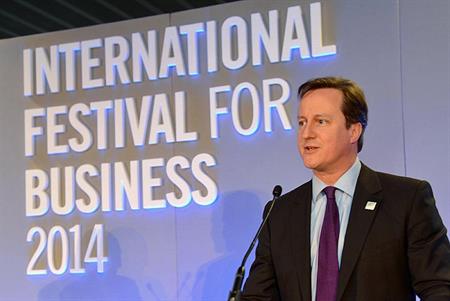 Prime Minister David Cameron launching The International Festival for Business 2014