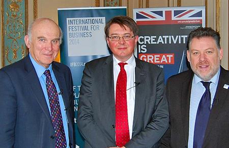 Vince Cable launches the International Festival for Business in Brussels