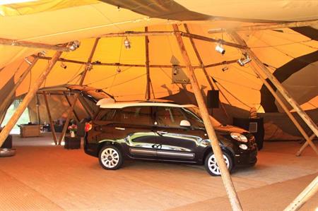 Fiat transforms Longleat into 'glamp-site' for car launch