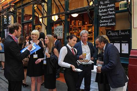 A street party theme at Leadenhall Market