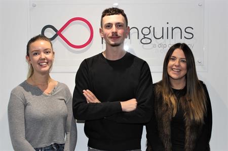 (L-R) Maisie Tomlinson, Alex Rule and Ami Dorking
