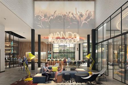 A rendering of how the new hotel will look
