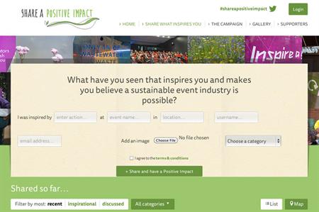 Shareapositiveimpact.com website unveiled at Sustainable Events Summit today (18 February)