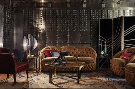 The Vault bar and lounge at The Ned is set in the original Midland Bank strongroom, lined with more than 3,000 safety deposit boxes