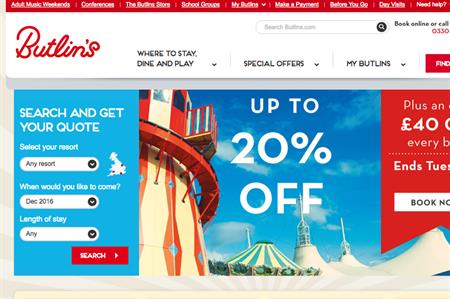 Butlins website