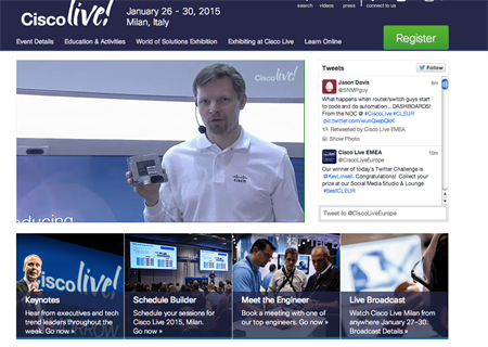 Cisco Live is taking place in Milan this week