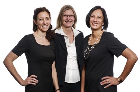 Julia Bicher, Saskia Strahberger and Sabine Adam