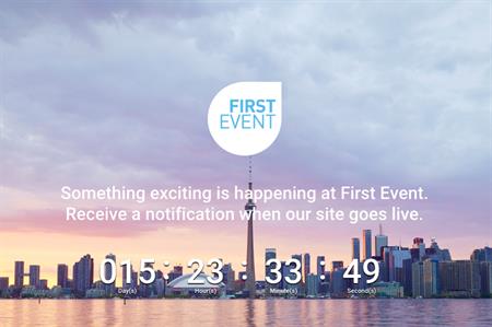 New First Event website