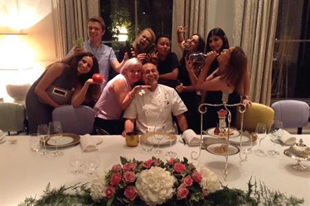 Event professionals posing with Michel Roux Jr