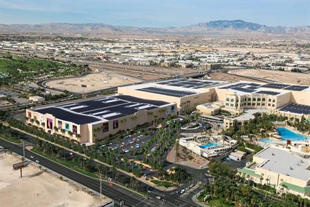 An aerial view of the resort