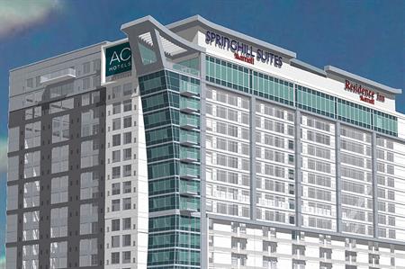 Marriott hotels to open three brands under one roof