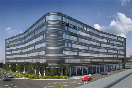 Adjoined Crowne Plaza hotel and Holiday Inn Express at Heathrow Terminal 4