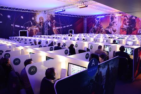 Delegates in the 'digi' booths