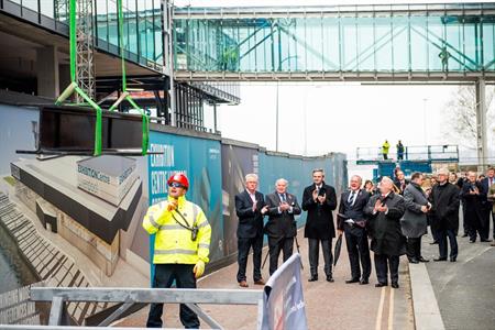 VIP guests at the topping out ceremony